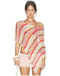 Indah - Gia Stripe Handknit Shawl - Lyst