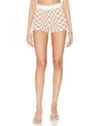 Lovers + Friends - Carice checkered shorts - Lyst