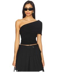 Helmut Lang - Top, Asymmetrischer Saum Protect - Lyst