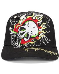 Ed Hardy - Fire Skull Trucker Hat - Lyst