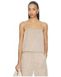 LNA - TOP À CARREAUX BRANDY en Brown - Lyst