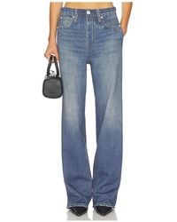 Rag & Bone - X Revolve Rb Miramar Fleece Wide Leg Jeans - Lyst