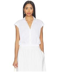 Theory - Cropped Elastic Shirt - Lyst