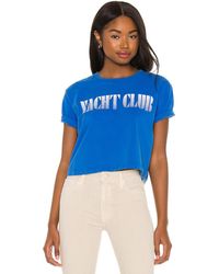 Mother The Short Sleeve Slouch Tee - Blau
