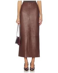 St. Agni - Leather Column Skirt - Lyst
