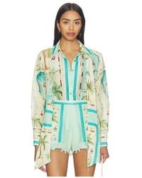 FALGUNI SHANE PEACOCK - Blusa Peacock Short And Blouse En Color Mint, Talla (También En M, S, Xs) - Lyst