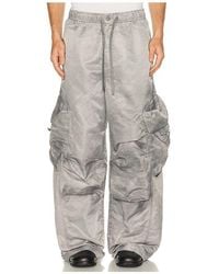 Feng Chen Wang - Sand Washed Nylon Cargo Pants - Lyst