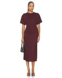 Vince - Short Sleeve Side Rouche Dress - Lyst