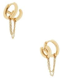 Shashi - Pendientes Huggie Katerina En Color Oro Metálico Talla - Lyst