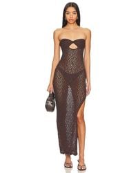 superdown - ROBE MAXI MARINE en Chocolate - Lyst