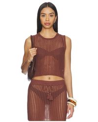 LSPACE - TOP CROPPED SANDER en Brown - Lyst