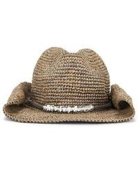 Flora Bella - Zahara Crochet Raffia Cowboy Hat - Lyst