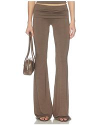 ÉTERNE - Soft Jersey Foldover Flare Pant - Lyst