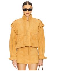 AEXAE - Leather Suede Oversized Jacket - Lyst