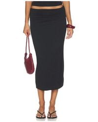 ÉTERNE - Elsa Soft Jersey Midi Skirt - Lyst