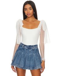 Free People - X Intimately Fp Tongue Tied Bodysuit In Ivory - Lyst