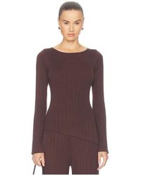 L'academie - 'Academie Sibylla Rib Knit Top - Lyst