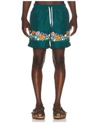 Bather - Lawn Printed Swim Trunks - Lyst