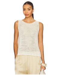 Enza Costa - Linen Open Knit Tank Top - Lyst