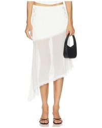 Runaway the Label - Emberly Midi Flounce Skirt - Lyst