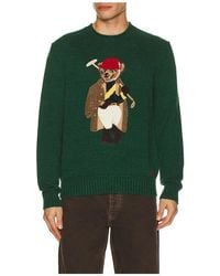Polo Ralph Lauren - Long Sleeve Cotton Linen Society Bear Rollneck Sweater - Lyst