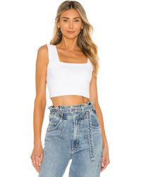 susana monaco wide strap crop top