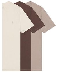 AllSaints - Brace Crew Neck 3 Pack Tee - Lyst