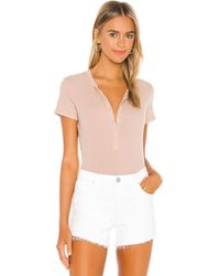 Monrow Rib Short Sleeve Henley - Mehrfarbig