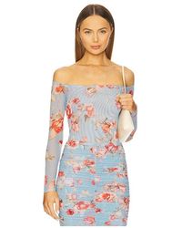 L'Agence - Peonie Off Shoulder Bodysuit - Lyst