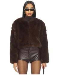 Blank NYC - Crop Faux Fur Coat - Lyst