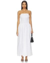 Susana Monaco - Solid Linen Smocked Waist Tube Maxi Dress - Lyst