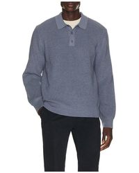 Vince - Heirloom Shaker Long Sleeve Polo - Lyst