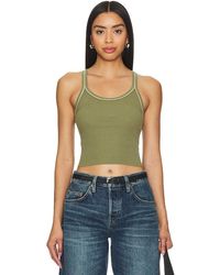 RE/DONE - Cropped Ribbed Tank - Lyst