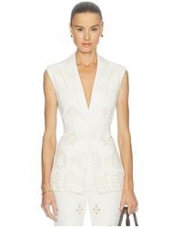 Veronica Beard - Chaleco Townes En Color Blanco Talla (También En 2, 4, 6, 8, 10) - Lyst