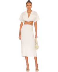 Lacademie Synthetik KLEID ELIN in Weiß Damen Bekleidung Kleider Freizeitkleider und Tageskleider 