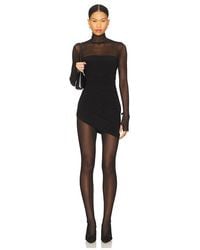 Norma Kamali - Long Sleeve Turtleneck Strapless Diana Pickleball Dress - Lyst