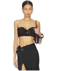 Bardot - Dylan Satin Bandeau Top - Lyst