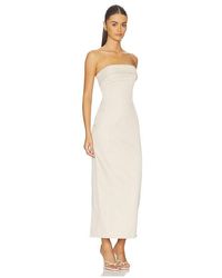 knee length dresses for ladies Noraya Lace Overlay Maxi Dress White– Selfie Leslie