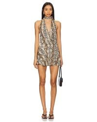 superdown - Vestido Hanako En Color Bronce Talla En - Lyst