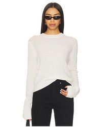 Enza Costa - Easy Long Sleeve Crew Sweater - Lyst