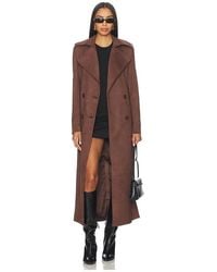 Bardot - Kira Faux Suede Trench Coat - Lyst