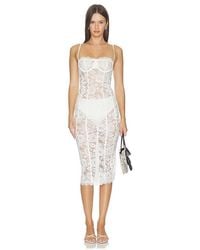 MORE TO COME - Esme Corset Midi Dress - Lyst