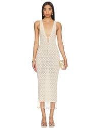 Camila Coelho - Abeni Keyhole Midi Knit Dress - Lyst