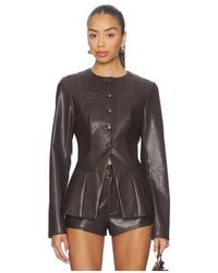 ALL THE WAYS - Vandellia Faux Leather Blazer - Lyst