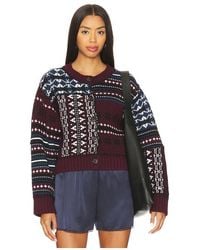 Sea - CARDIGAN FAIR ISLE LINEA en Burgundy - Lyst