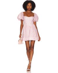 Bardot Kiah Floral Mini Corset Dress in Pink | Lyst