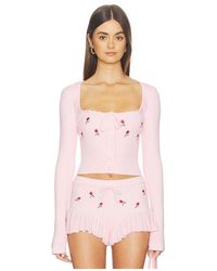 Lovers + Friends - Cecilia Floral Embroidered Top - Lyst