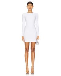 Norma Kamali - Minivestido Long Sleeve Crewneck En Color Blanco Talla En - Lyst
