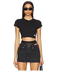 Alexander Wang - Hotfix Cropped Short Sleeve Crewneck Tee - Lyst