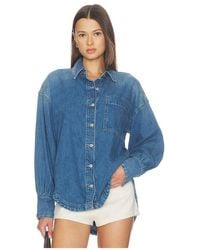 Free People - X We The Free Ashley Denim Shirt - Lyst